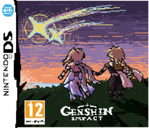 Trabajo de clase, portada ficticia para consola - pixelart con Photoshop